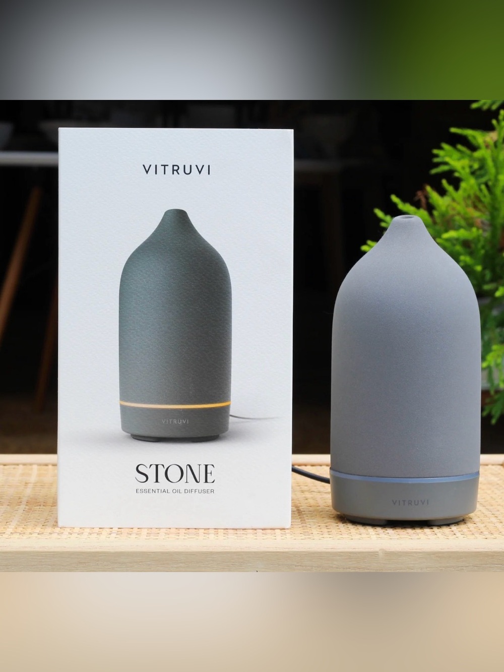 Vitruvi Stone Diffuser, charcoal